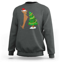 Funny Christmas Wiener Dog Sweatshirt Decorations Xmas Tree - Wonder Print Shop