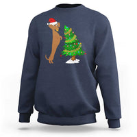 Funny Christmas Wiener Dog Sweatshirt Decorations Xmas Tree - Wonder Print Shop