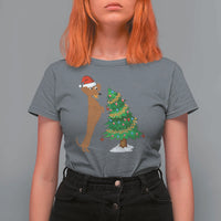 Funny Christmas Wiener Dog T Shirt For Women Decorations Xmas Tree - Wonder Print Shop