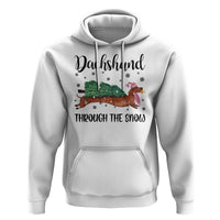 Funny Christmas Wiener Dog Hoodie Dachshund Through The Snow Xmas Tree