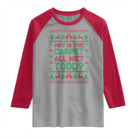 Why Is The Carpet All Wet Todd Christmas Movie Raglan Shirt Funny Xmas Couple Matching - Wonder Print Shop