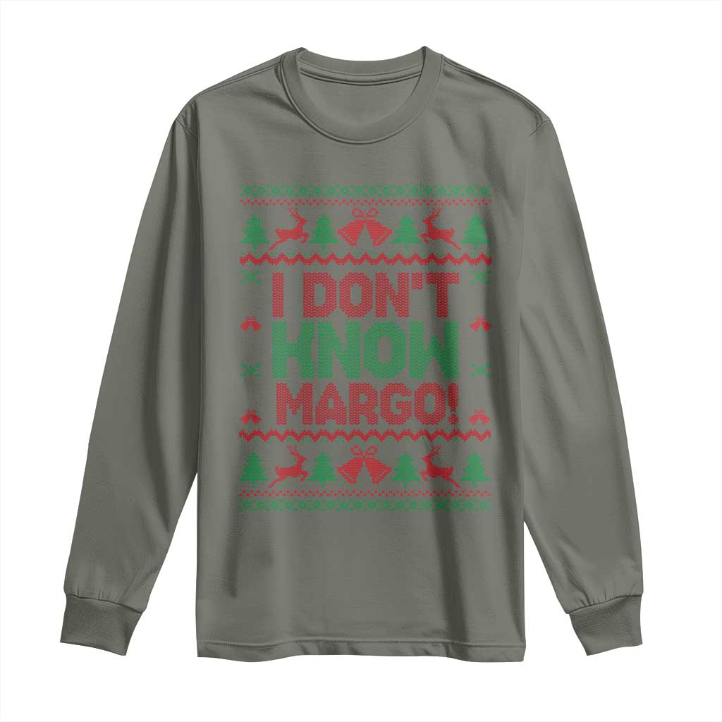 I Dont Know Margo Christmas Movie Long Sleeve Shirt Funny Xmas Couple Matching - Wonder Print Shop