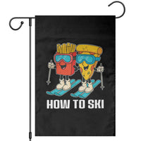 Funny Skiing Food Lover Garden Flag How To Ski Pizza French Fries Skier - Wonder Print Shop