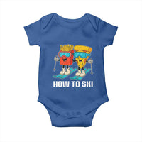 Funny Skiing Food Lover Baby Onesie How To Ski Pizza French Fries Skier - Wonder Print Shop