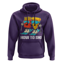 Funny Skiing Food Lover Hoodie How To Ski Pizza French Fries Skier - Wonder Print Shop