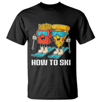Funny Skiing Food Lover T Shirt How To Ski Pizza French Fries Skier - Wonder Print Shop