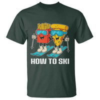 Funny Skiing Food Lover T Shirt How To Ski Pizza French Fries Skier - Wonder Print Shop