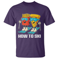 Funny Skiing Food Lover T Shirt How To Ski Pizza French Fries Skier - Wonder Print Shop