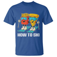 Funny Skiing Food Lover T Shirt How To Ski Pizza French Fries Skier - Wonder Print Shop