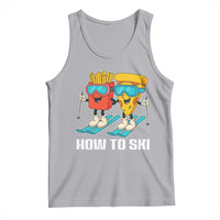 Funny Skiing Food Lover Tank Top How To Ski Pizza French Fries Skier - Wonder Print Shop