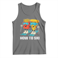 Funny Skiing Food Lover Tank Top How To Ski Pizza French Fries Skier - Wonder Print Shop