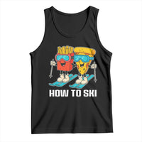 Funny Skiing Food Lover Tank Top How To Ski Pizza French Fries Skier - Wonder Print Shop