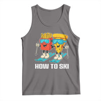 Funny Skiing Food Lover Tank Top How To Ski Pizza French Fries Skier - Wonder Print Shop