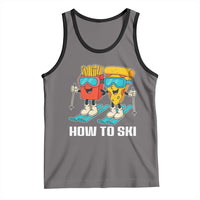 Funny Skiing Food Lover Tank Top How To Ski Pizza French Fries Skier - Wonder Print Shop