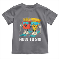 Funny Skiing Food Lover Toddler T Shirt How To Ski Pizza French Fries Skier - Wonder Print Shop