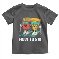 Funny Skiing Food Lover Toddler T Shirt How To Ski Pizza French Fries Skier - Wonder Print Shop