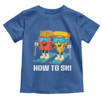Funny Skiing Food Lover Toddler T Shirt How To Ski Pizza French Fries Skier - Wonder Print Shop