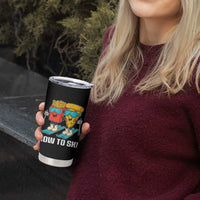 Funny Skiing Food Lover Tumbler Cup How To Ski Pizza French Fries Skier - Wonder Print Shop