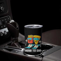 Funny Skiing Food Lover Tumbler Cup How To Ski Pizza French Fries Skier - Wonder Print Shop