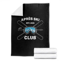 Apres Ski Club 2025 Throw Blanket Skiing Winter Sport Mountain - Wonder Print Shop