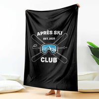 Apres Ski Club 2025 Throw Blanket Skiing Winter Sport Mountain - Wonder Print Shop