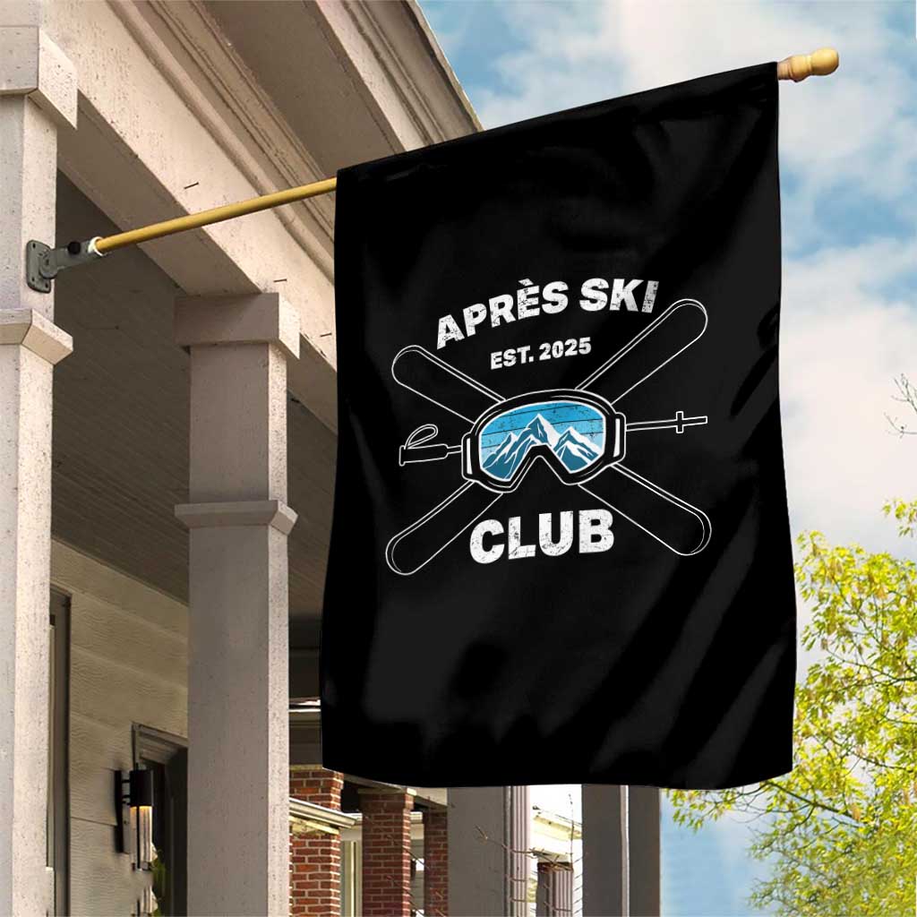 Apres Ski Club 2025 Garden Flag Skiing Winter Sport Mountain - Wonder Print Shop