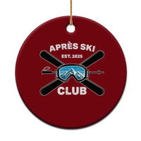 Apres Ski Club 2025 Ceramic Ornament Skiing Winter Sport Mountain - Wonder Print Shop