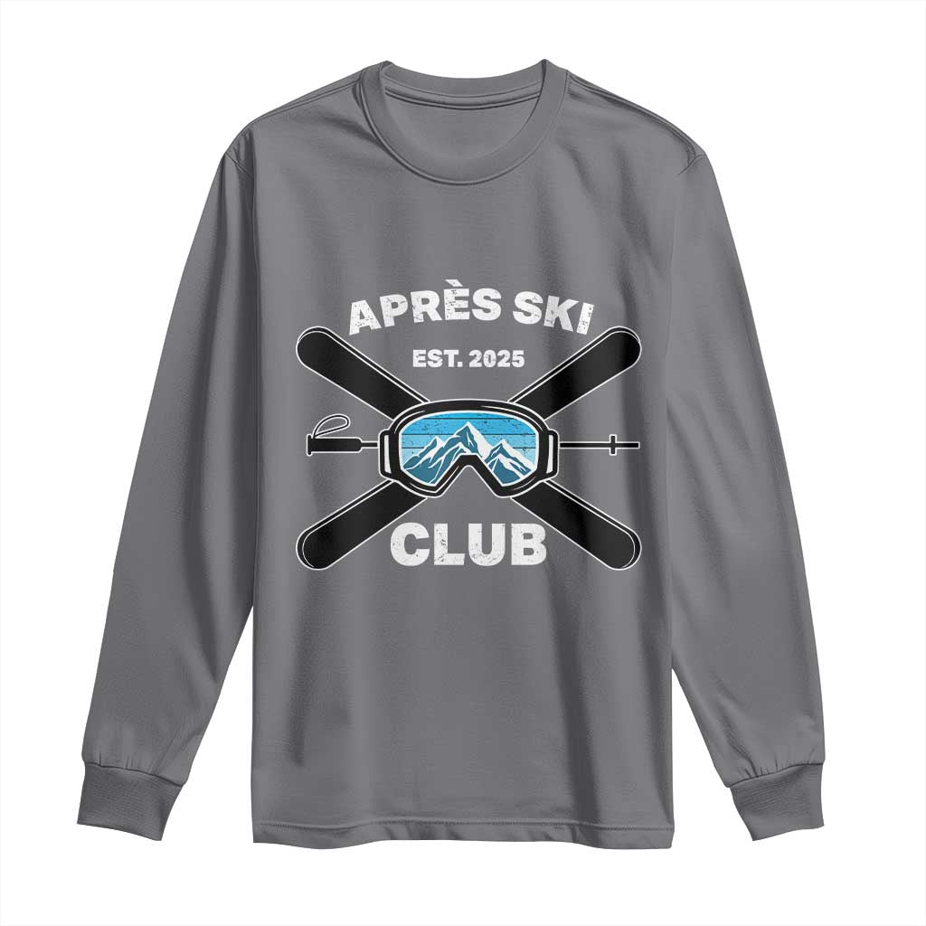 Apres Ski Club 2025 Long Sleeve Shirt Skiing Winter Sport Mountain - Wonder Print Shop