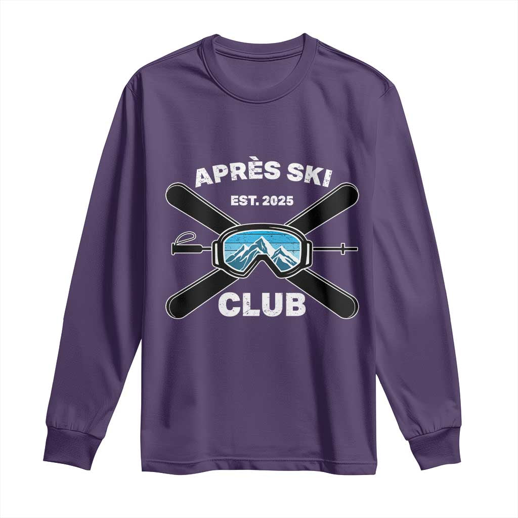Apres Ski Club 2025 Long Sleeve Shirt Skiing Winter Sport Mountain - Wonder Print Shop