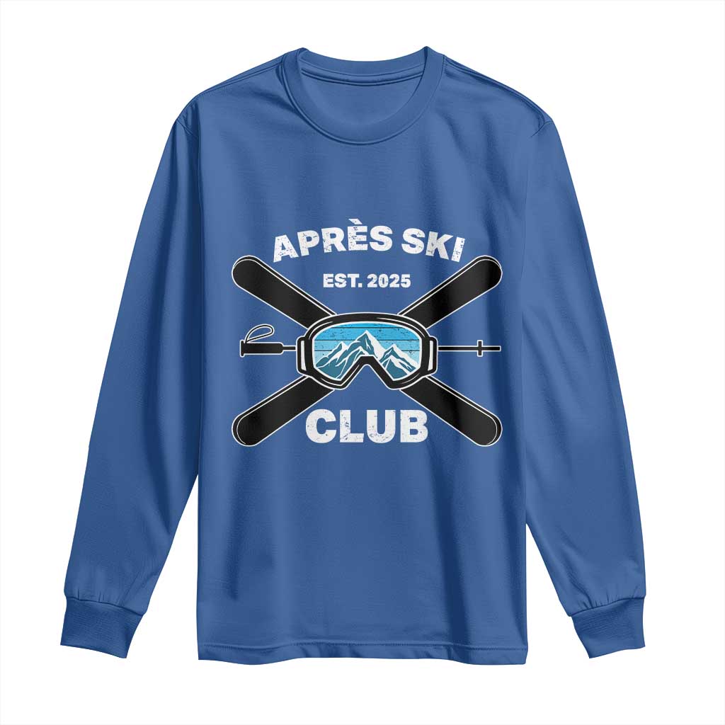 Apres Ski Club 2025 Long Sleeve Shirt Skiing Winter Sport Mountain - Wonder Print Shop