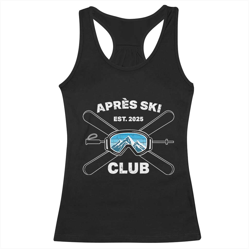 Apres Ski Club 2025 Racerback Tank Top Skiing Winter Sport Mountain - Wonder Print Shop