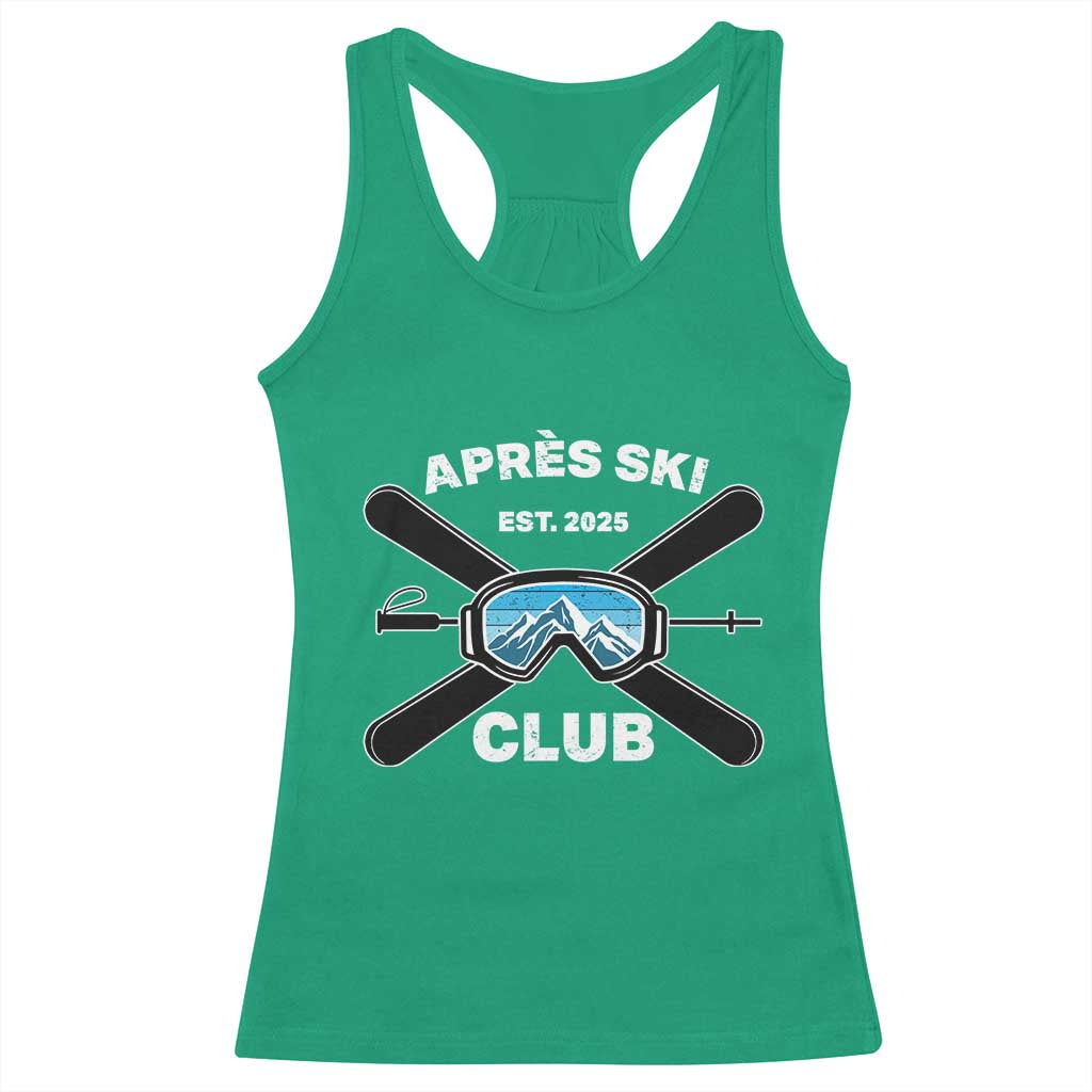 Apres Ski Club 2025 Racerback Tank Top Skiing Winter Sport Mountain - Wonder Print Shop