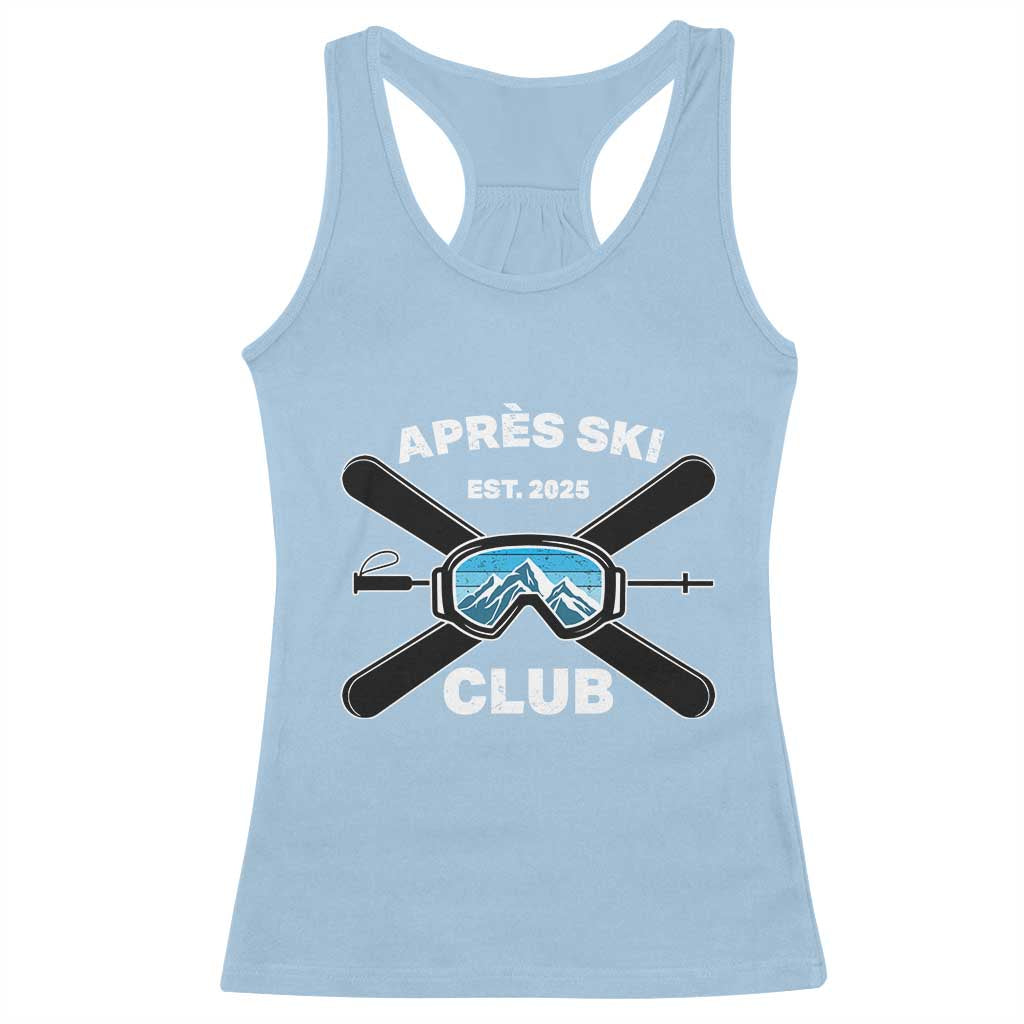 Apres Ski Club 2025 Racerback Tank Top Skiing Winter Sport Mountain - Wonder Print Shop