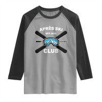 Apres Ski Club 2025 Raglan Shirt Skiing Winter Sport Mountain - Wonder Print Shop