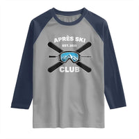 Apres Ski Club 2025 Raglan Shirt Skiing Winter Sport Mountain - Wonder Print Shop