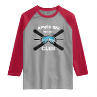 Apres Ski Club 2025 Raglan Shirt Skiing Winter Sport Mountain - Wonder Print Shop