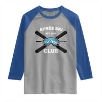 Apres Ski Club 2025 Raglan Shirt Skiing Winter Sport Mountain - Wonder Print Shop