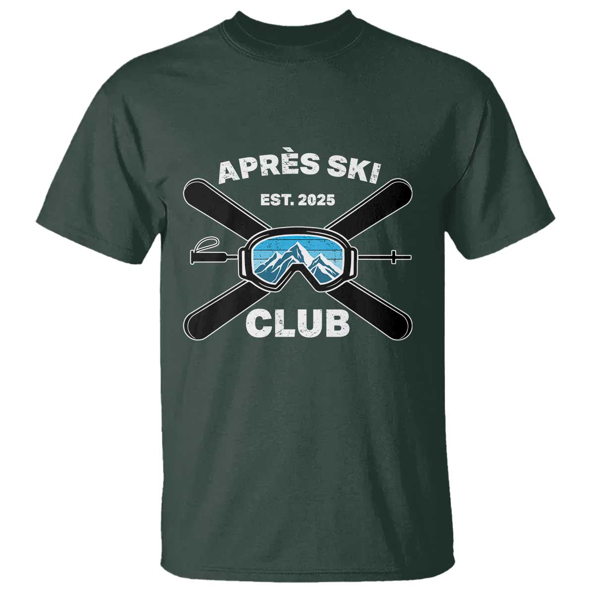 Apres Ski Club 2025 T Shirt Skiing Winter Sport Mountain - Wonder Print Shop