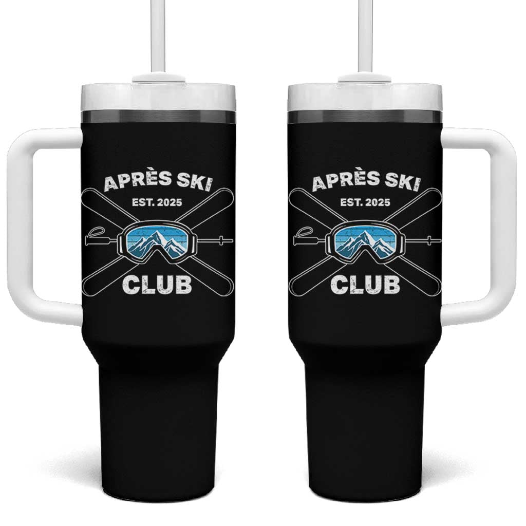 Apres Ski Club 2025 Tumbler With Handle Skiing Winter Sport Mountain - Wonder Print Shop