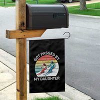 Funny Skiing Dad Garden Flag Got Passed By My Daughter Retro Vintage - Wonder Print Shop