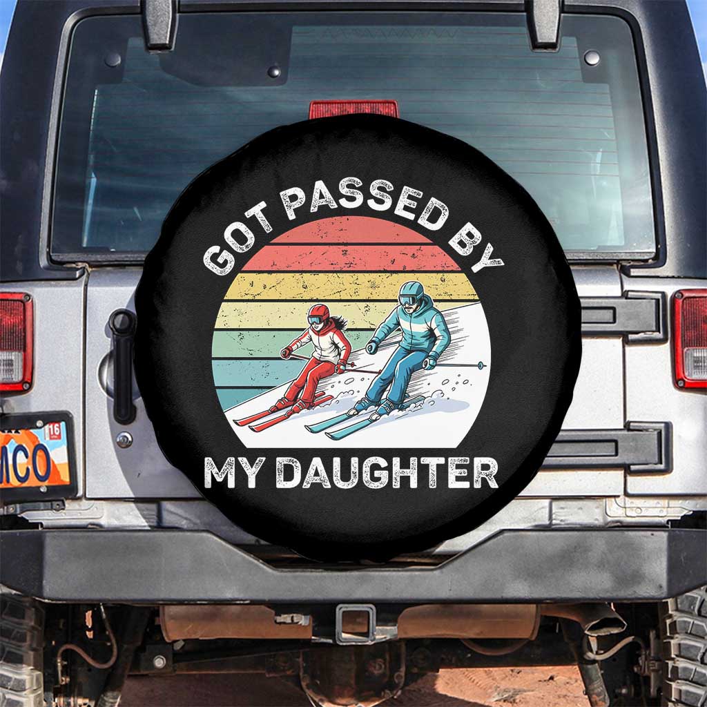 Funny Skiing Dad Spare Tire Cover Got Passed By My Daughter Retro Vintage - Wonder Print Shop