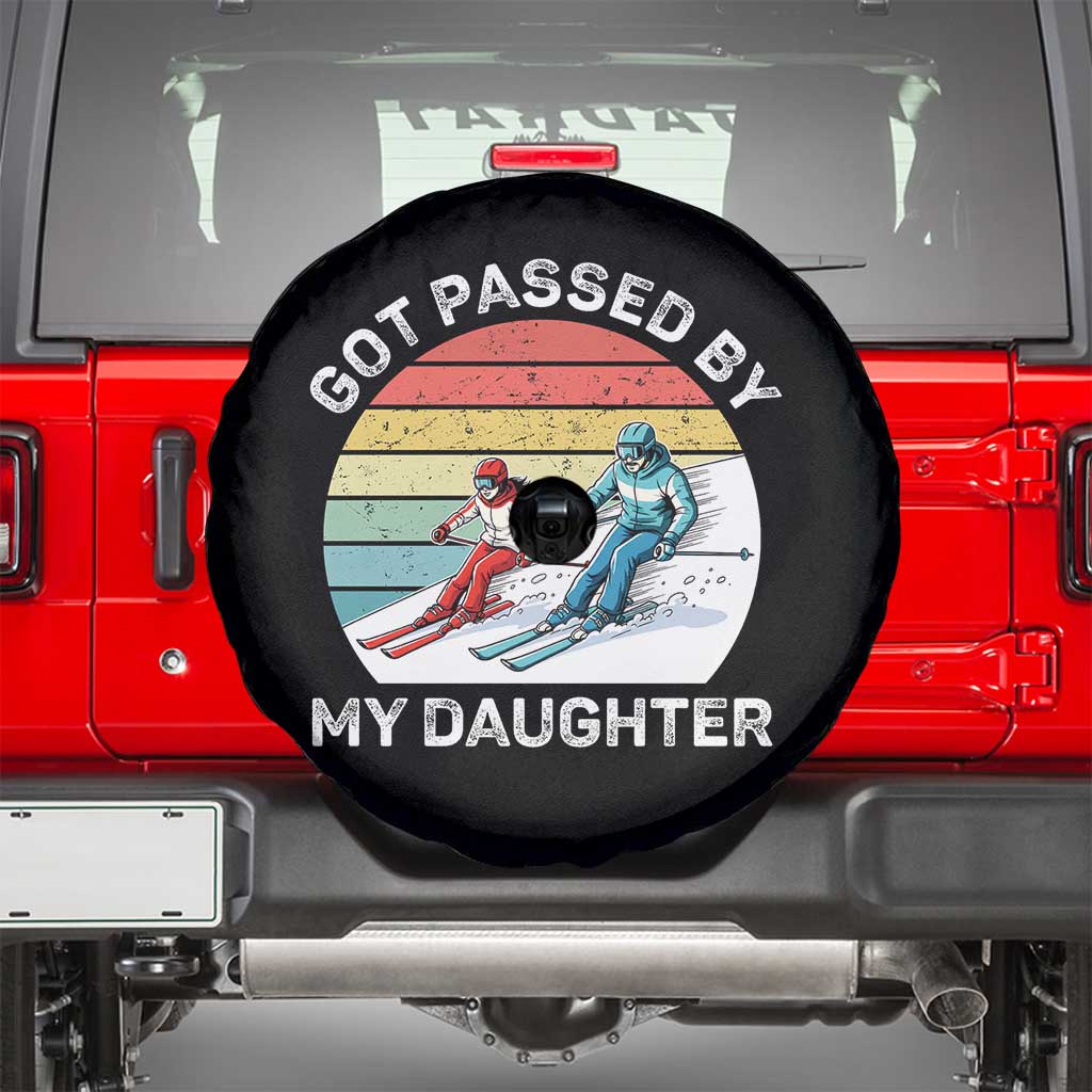 Funny Skiing Dad Spare Tire Cover Got Passed By My Daughter Retro Vintage - Wonder Print Shop