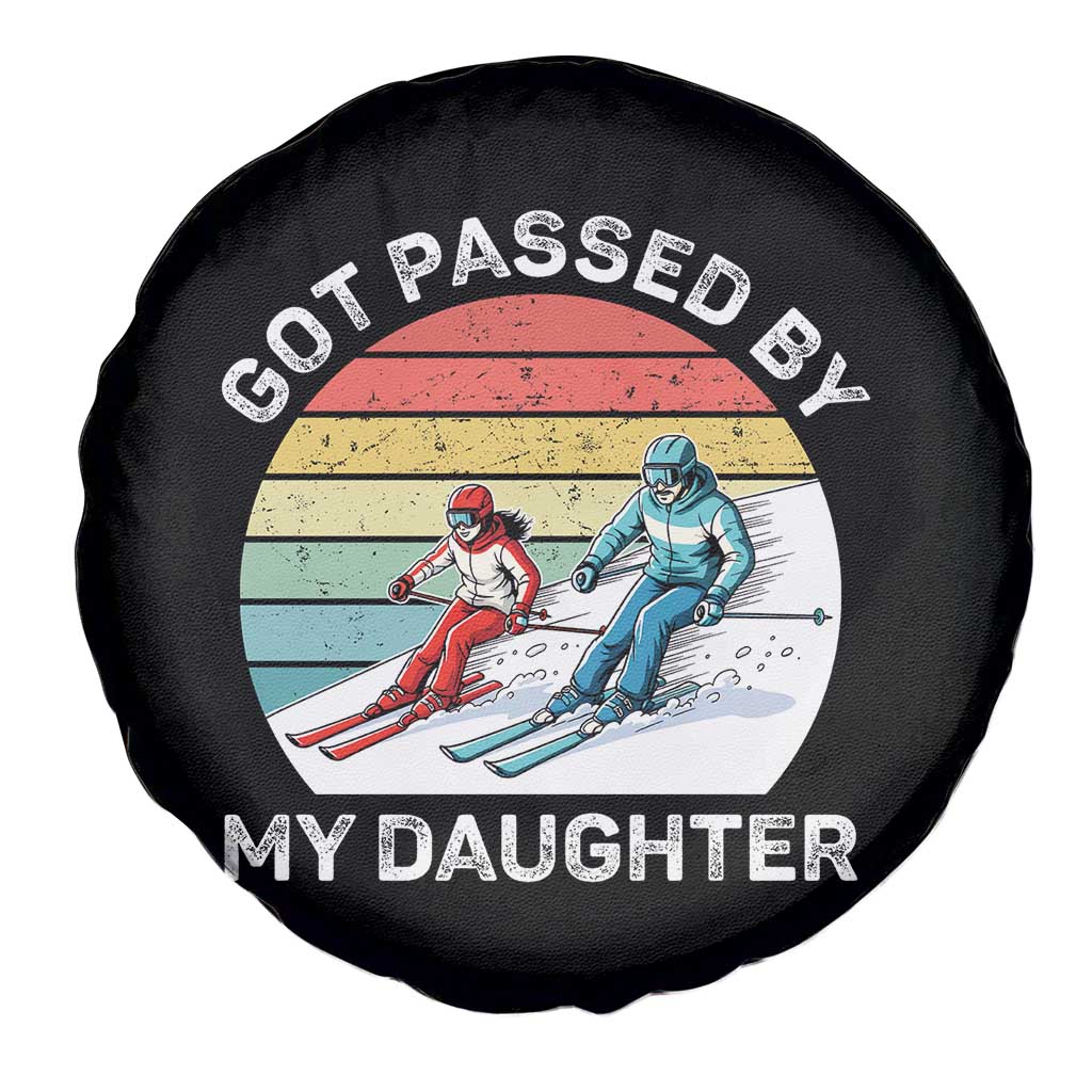 Funny Skiing Dad Spare Tire Cover Got Passed By My Daughter Retro Vintage - Wonder Print Shop