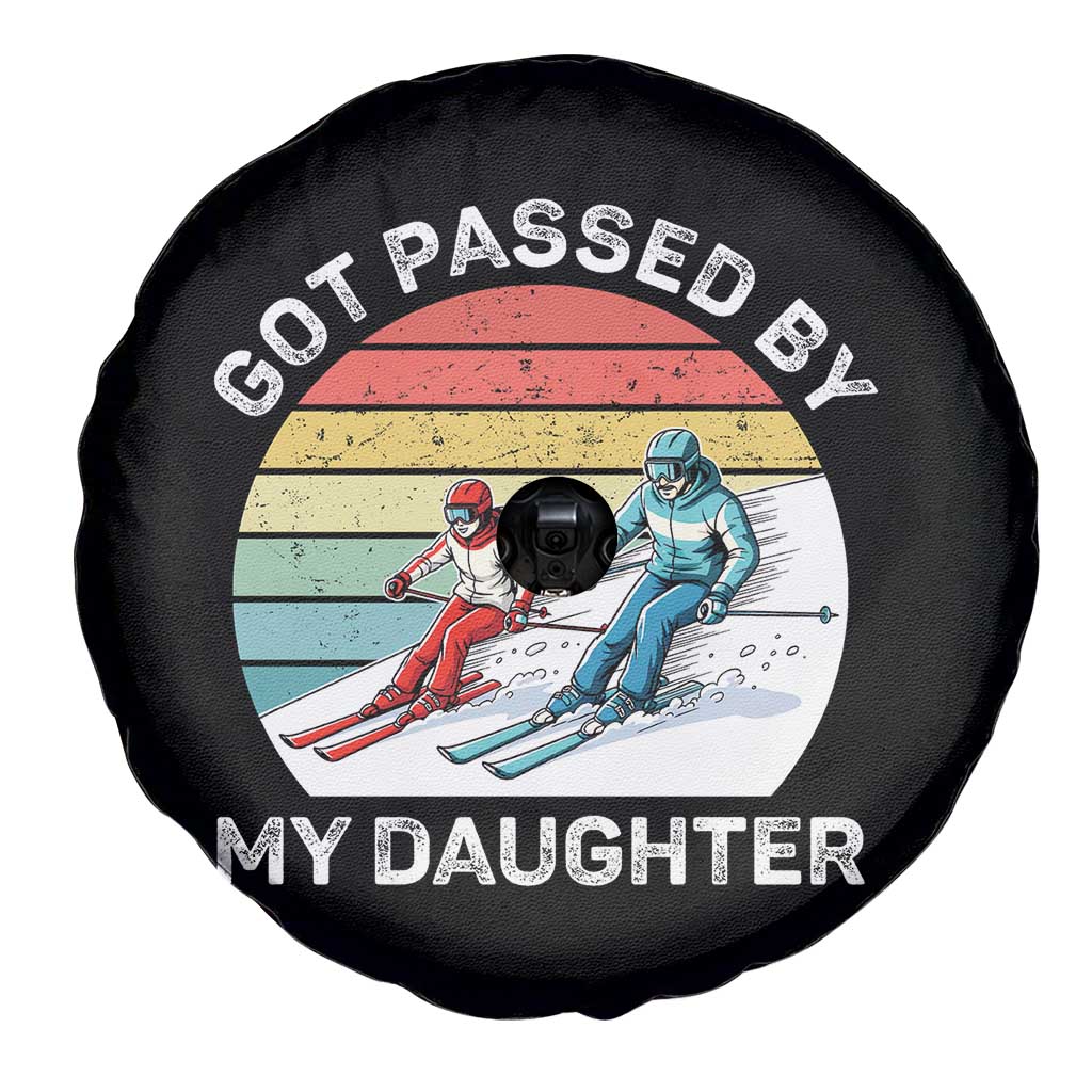 Funny Skiing Dad Spare Tire Cover Got Passed By My Daughter Retro Vintage - Wonder Print Shop