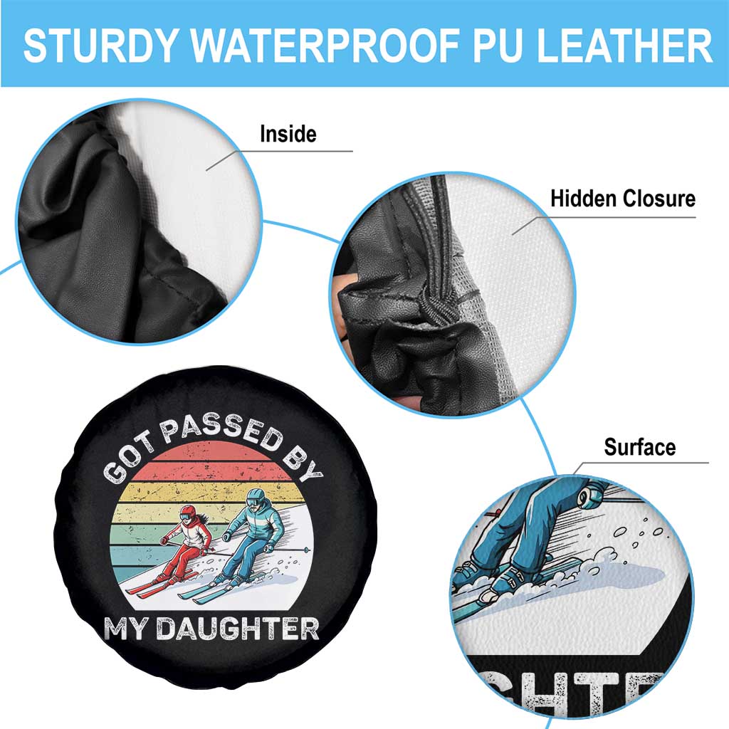 Funny Skiing Dad Spare Tire Cover Got Passed By My Daughter Retro Vintage - Wonder Print Shop