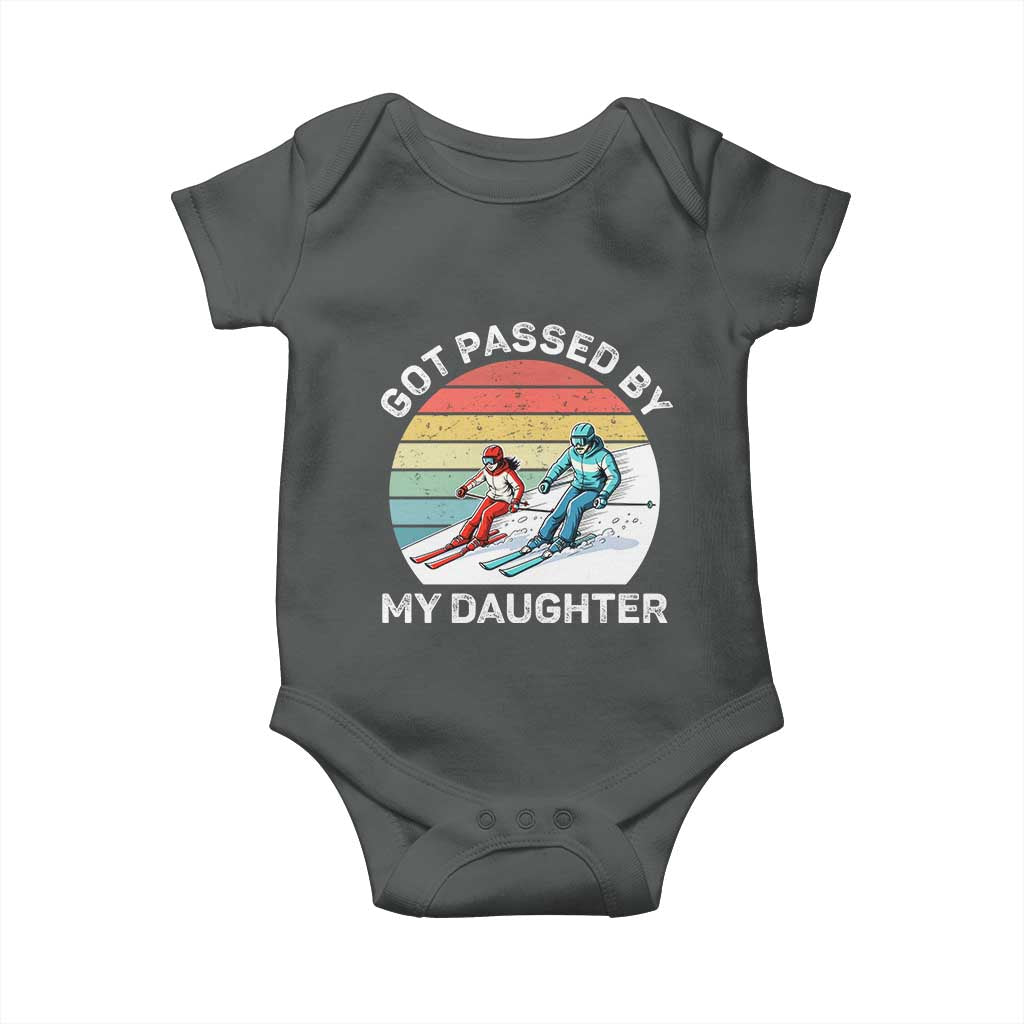 Funny Skiing Dad Baby Onesie Got Passed By My Daughter Retro Vintage - Wonder Print Shop