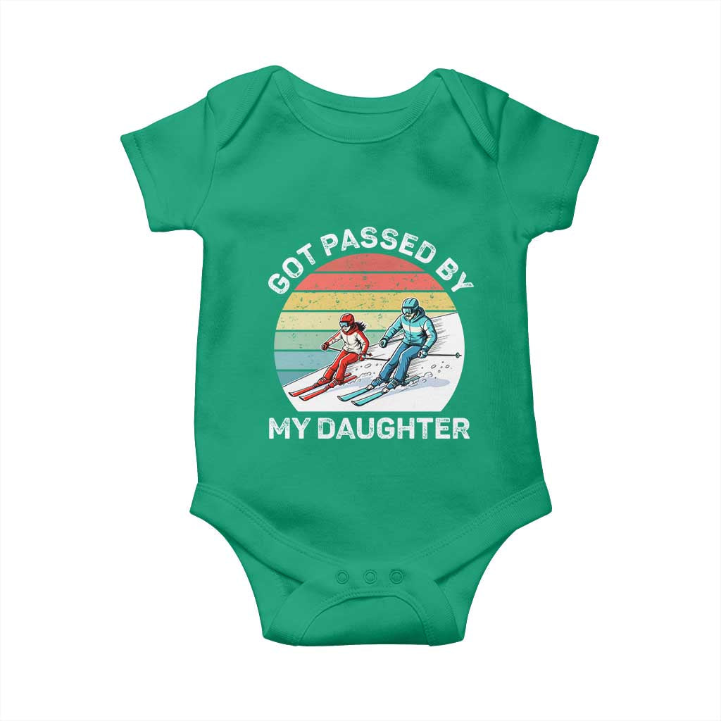 Funny Skiing Dad Baby Onesie Got Passed By My Daughter Retro Vintage - Wonder Print Shop