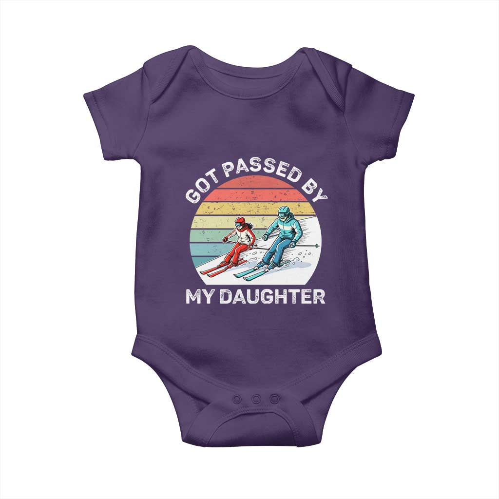 Funny Skiing Dad Baby Onesie Got Passed By My Daughter Retro Vintage - Wonder Print Shop