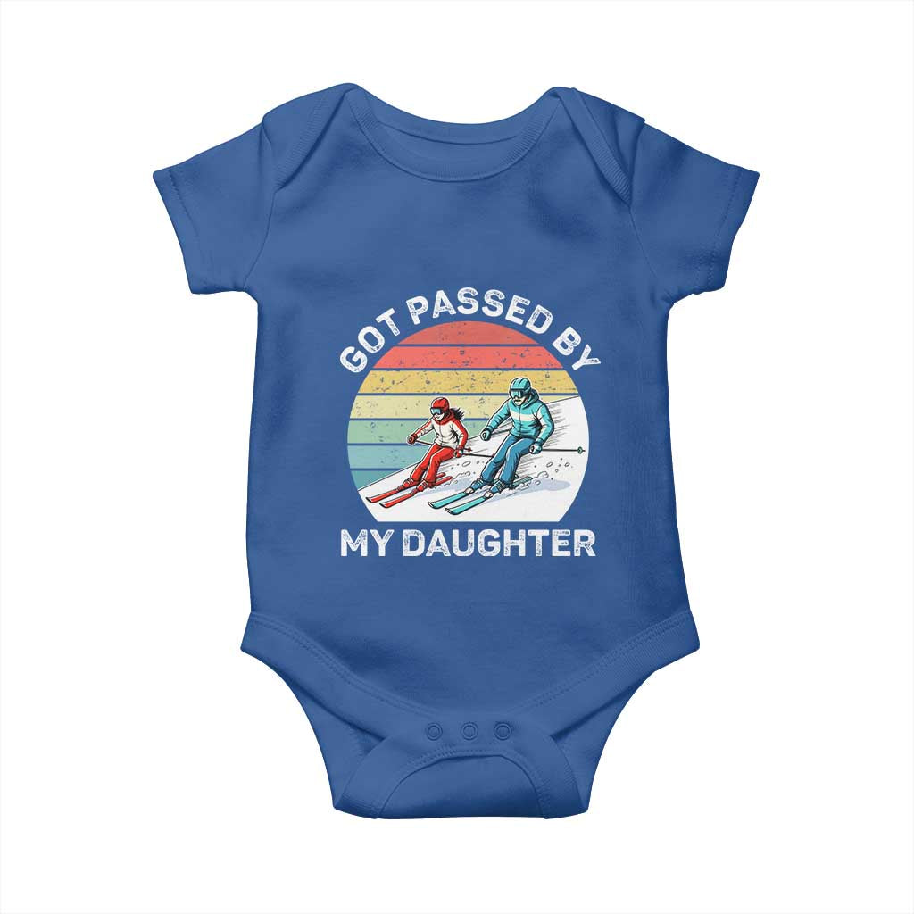 Funny Skiing Dad Baby Onesie Got Passed By My Daughter Retro Vintage - Wonder Print Shop
