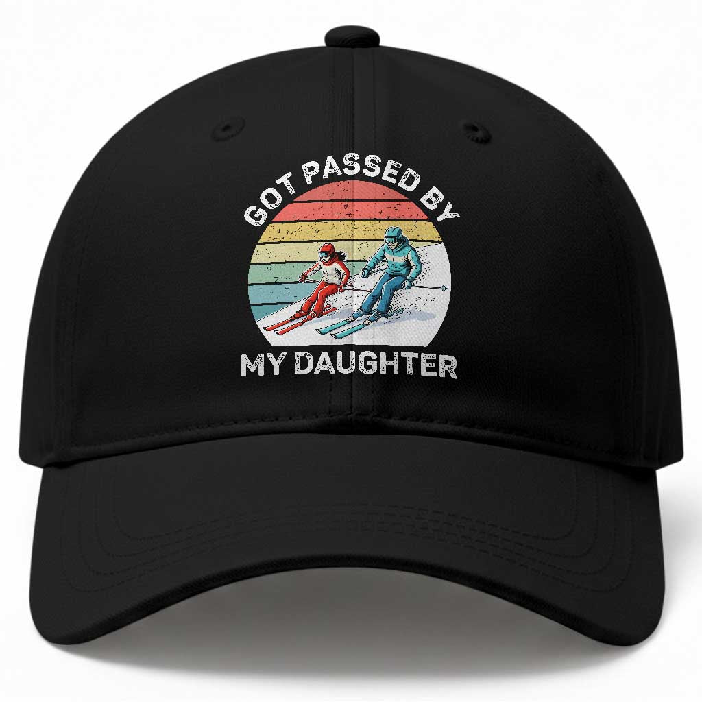 Funny Skiing Dad Baseball Cap Got Passed By My Daughter Retro Vintage